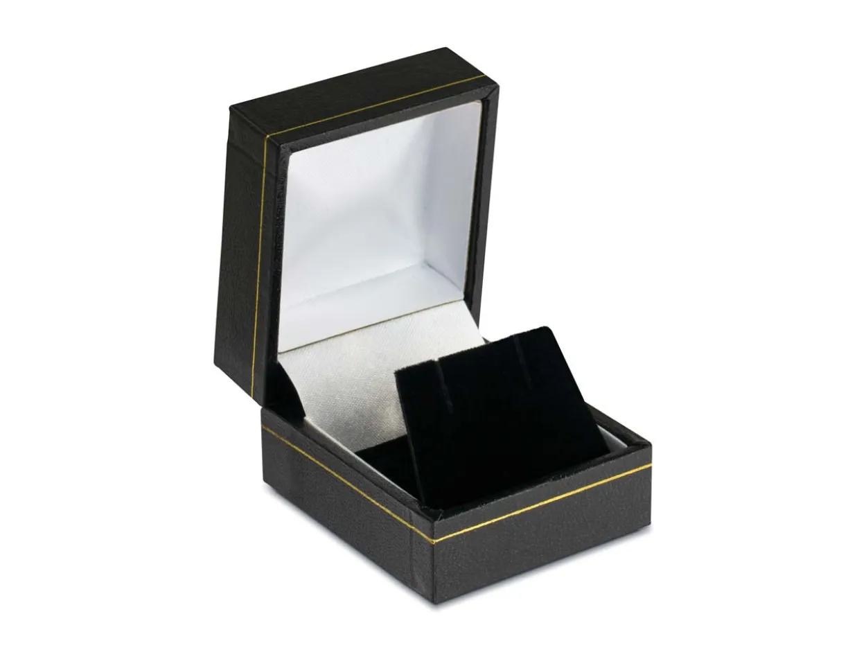 Sterling Silver Valentine's Day Polished Heart Stud Earrings With Cubic Zirconia Stone, With Gift Box