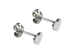 Sterling Silver Valentine's Day Jewellery Small Heart Stud Earrings, With Display Box