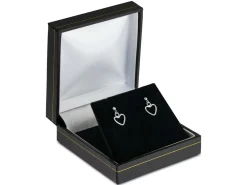 Sterling Silver Valentine's Day Jewellery Heart Drop Earrings, With Display Box