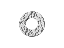 Sterling Silver Washer Hammered Blank 15mm