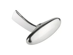 Sterling Silver Whale Tail Cufflink Oval