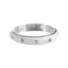 Sterling Silver White Enamel Stone Set Ring, Size O