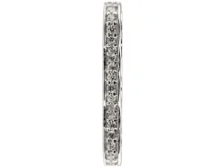 Sterling Silver 18x6mm Triple Bead Spacer With Cubic Zirconia