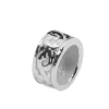 Sterling Silver 3.5x7mm Tube Spacers Pack of 6, Scroll Design, Hole Diameter 5mm
