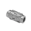 Sterling Silver 10x4.5mm Tube Spacers Pack of 6, 2mm Hole Diameter