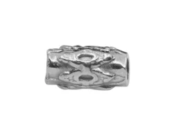 Sterling Silver 10x4.5mm Tube Spacers Pack of 6, 2mm Hole Diameter