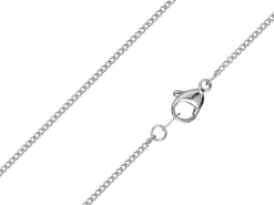 Surgical Steel 1.6mm Filed Curb Chain 18"/45cm Unhallmarked