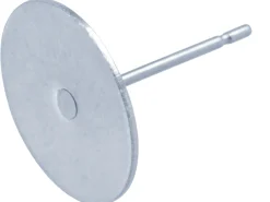 Surgical Steel 11mm Flat Disc And Post, Pack of 10