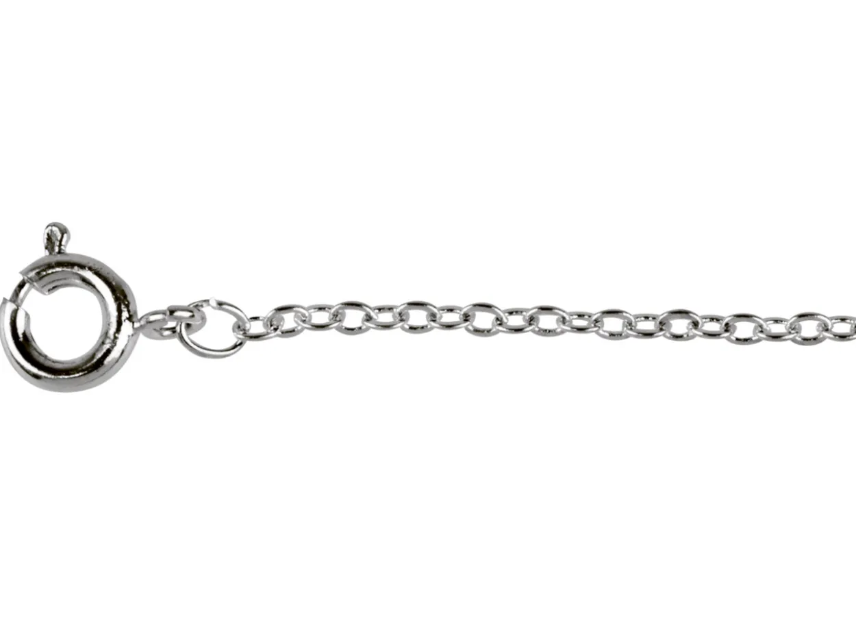 Surgical Steel 1.6mm Oval Trace Chain 18"/45cm Unhallmarked