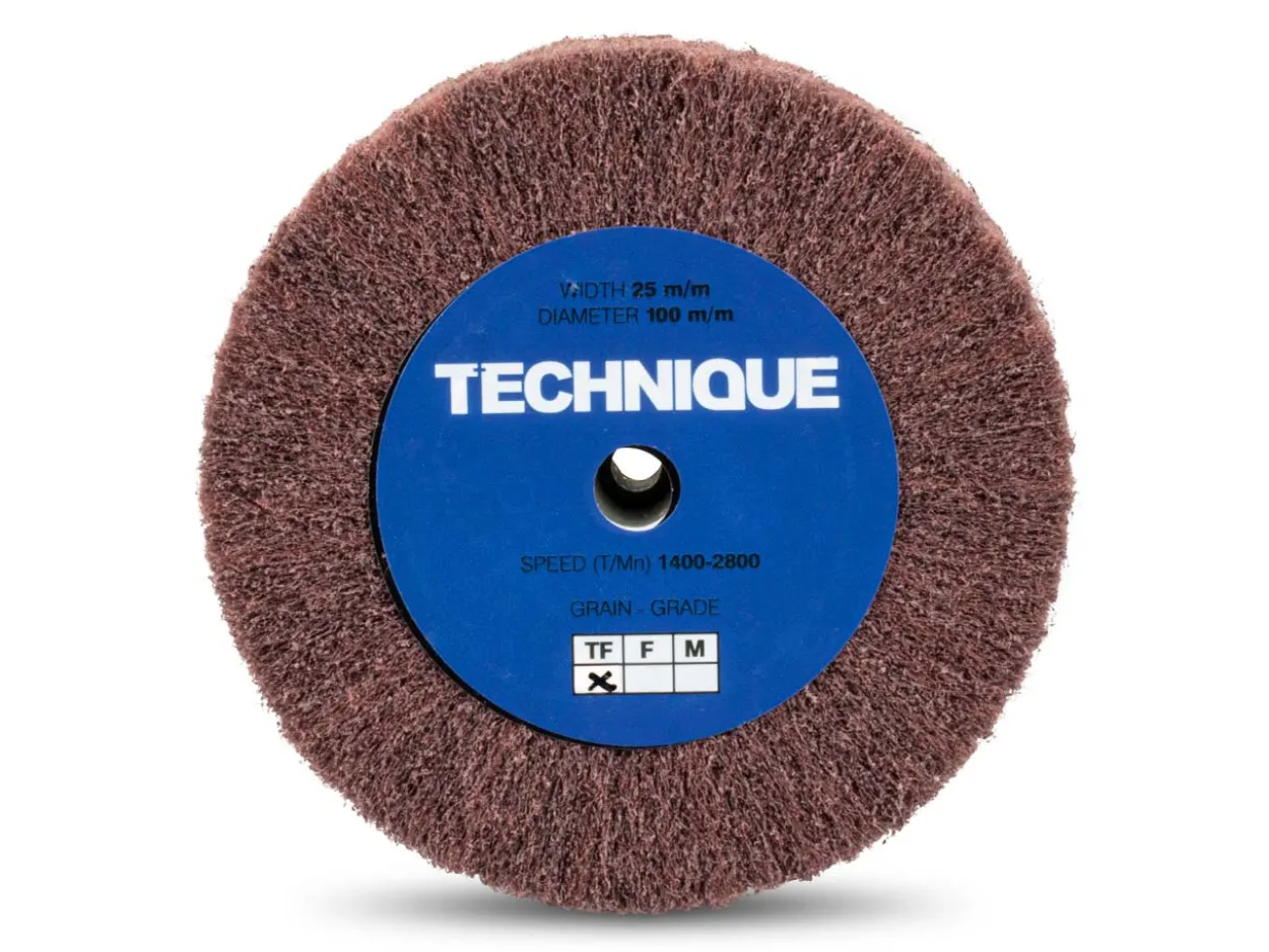 Technique™ Satin Finish Wheel, Aluminium Oxide, Extra Fine,100mm X 25mm
