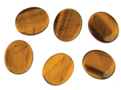 Tiger's-eye, Flat Oval, 12x10mm