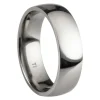 Titanium Court Polished Wedding Ring 6.0mm, Size U, 1.8mm Wall