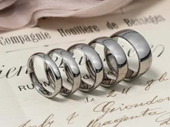 Titanium Court Polished Wedding Ring 6.0mm, Size U, 1.8mm Wall