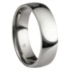 Titanium Court Polished Wedding Ring 6.0mm, Size X, 1.8mm Wall