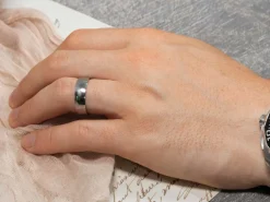 Titanium Court Polished Wedding Ring 5.0mm, Size S, 1.8mm Wall