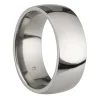 Titanium Court Polished Wedding Ring 8.0mm, Size V, 2.0mm Wall