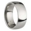 Titanium Court Polished Wedding Ring 8.0mm, Size S, 2.0mm Wall