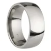 Titanium Court Polished Wedding Ring 8.0mm, Size Q, 2.0mm Wall