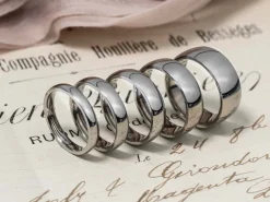 Titanium Court Polished Wedding Ring 6.0mm, Size Y, 1.8mm Wall
