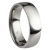 Titanium Court Polished Wedding Ring 6.0mm, Size V, 1.8mm Wall