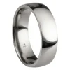 Titanium Court Polished Wedding Ring 6.0mm, Size T, 1.8mm Wall