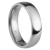 Titanium Court Polished Wedding Ring 5.0mm, Size Y, 1.8mm Wall