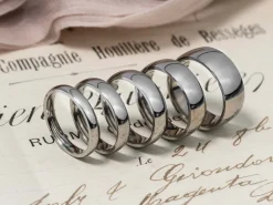 Titanium Court Polished Wedding Ring 5.0mm, Size Y, 1.8mm Wall