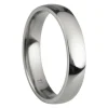 Titanium Court Polished Wedding Ring 4.0mm, Size K, 1.6mm Wall
