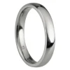 Titanium Court Polished Wedding Ring 3.0mm, Size O, 1.6mm Wall