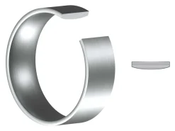 Titanium Flat Court Easy Fit Polished Wedding Ring 8.0mm, Size Y, 2.0mm Wall