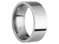 Titanium Flat Court Easy Fit Polished Wedding Ring 8.0mm, Size X, 2.0mm Wall