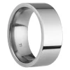 Titanium Flat Court Easy Fit Polished Wedding Ring 8.0mm, Size S, 2.0mm Wall