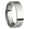 Titanium Flat Court Easy Fit Polished Wedding Ring 6.0mm, Size X, 1.8mm Wall