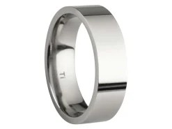 Titanium Flat Court Easy Fit Polished Wedding Ring 6.0mm, Size W, 1.8mm Wall