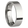 Titanium Flat Court Easy Fit Polished Wedding Ring 6.0mm, Size V, 1.8mm Wall