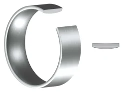 Titanium Flat Court Easy Fit Polished Wedding Ring 6.0mm, Size T, 1.8mm Wall