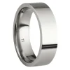 Titanium Flat Court Easy Fit Polished Wedding Ring 6.0mm, Size S, 1.8mm Wall