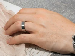 Titanium Flat Court Easy Fit Polished Wedding Ring 6.0mm, Size S, 1.8mm Wall