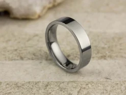 Titanium Flat Court Easy Fit Polished Wedding Ring 5.0mm, Size Z, 1.8mm Wall