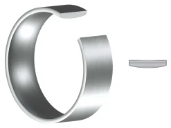 Titanium Flat Court Easy Fit Polished Wedding Ring 5.0mm, Size Z, 1.8mm Wall