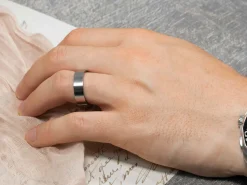 Titanium Flat Court Easy Fit Polished Wedding Ring 5.0mm, Size X, 1.8mm Wall