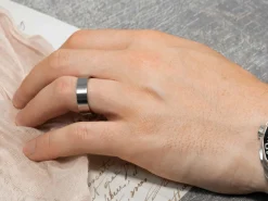 Titanium Flat Court Easy Fit Polished Wedding Ring 5.0mm, Size U, 1.8mm Wall