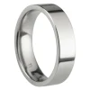 Titanium Flat Court Easy Fit Polished Wedding Ring 5.0mm, Size T, 1.8mm Wall