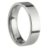 Titanium Flat Court Easy Fit Polished Wedding Ring 5.0mm, Size P, 1.8mm Wall