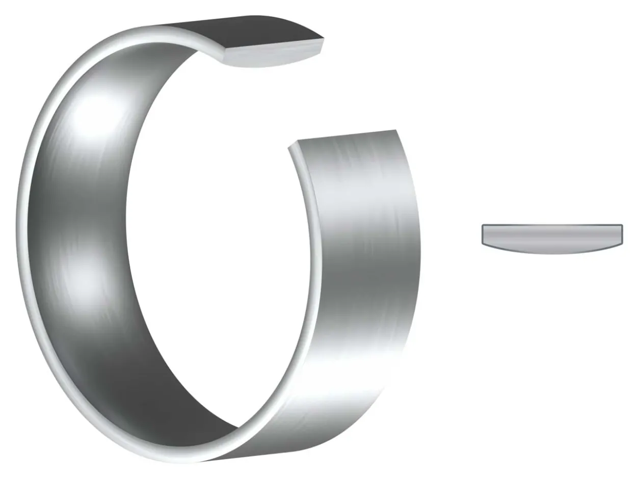 Titanium Flat Court Easy Fit Polished Wedding Ring 5.0mm, Size O, 1.8mm Wall