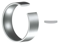 Titanium Flat Court Easy Fit Polished Wedding Ring 5.0mm, Size L, 1.8mm Wall