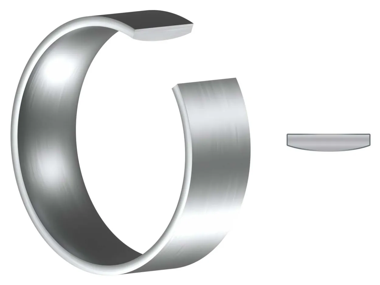 Titanium Flat Court Easy Fit Polished Wedding Ring 5.0mm, Size J, 1.8mm Wall