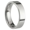 Titanium Flat Court Easy Fit Polished Wedding Ring 5.0mm, Size I, 1.8mm Wall