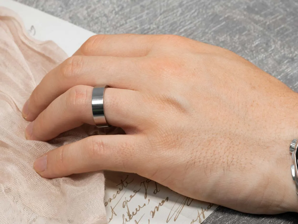 Titanium Flat Court Easy Fit Polished Wedding Ring 4.0mm, Size Z, 1.6mm Wall