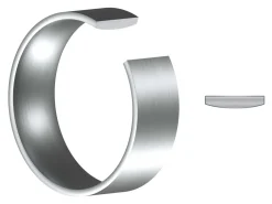 Titanium Flat Court Easy Fit Polished Wedding Ring 4.0mm, Size Z, 1.6mm Wall
